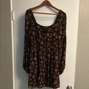 Floral Brown Dress